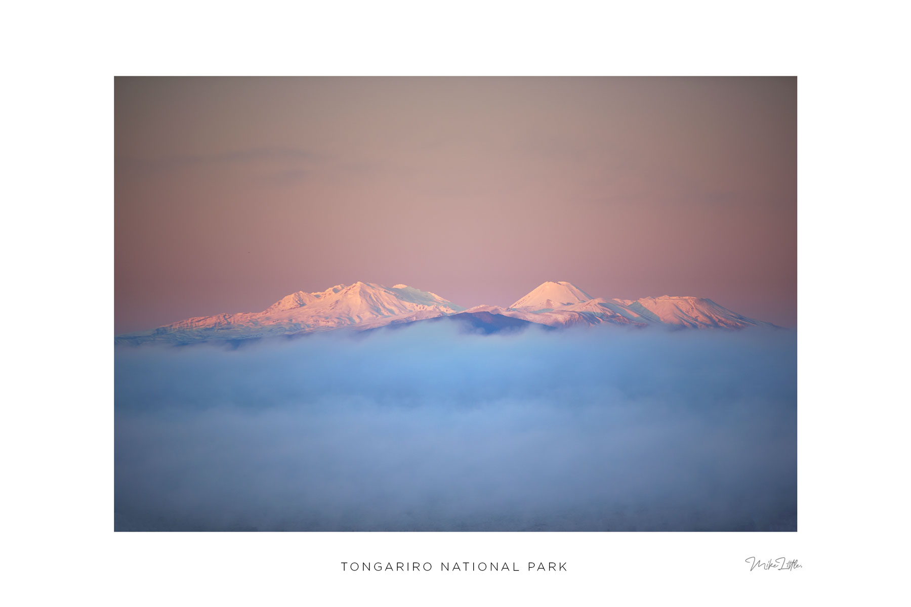 Tongariro National Park Sunrise from Lake Taupo