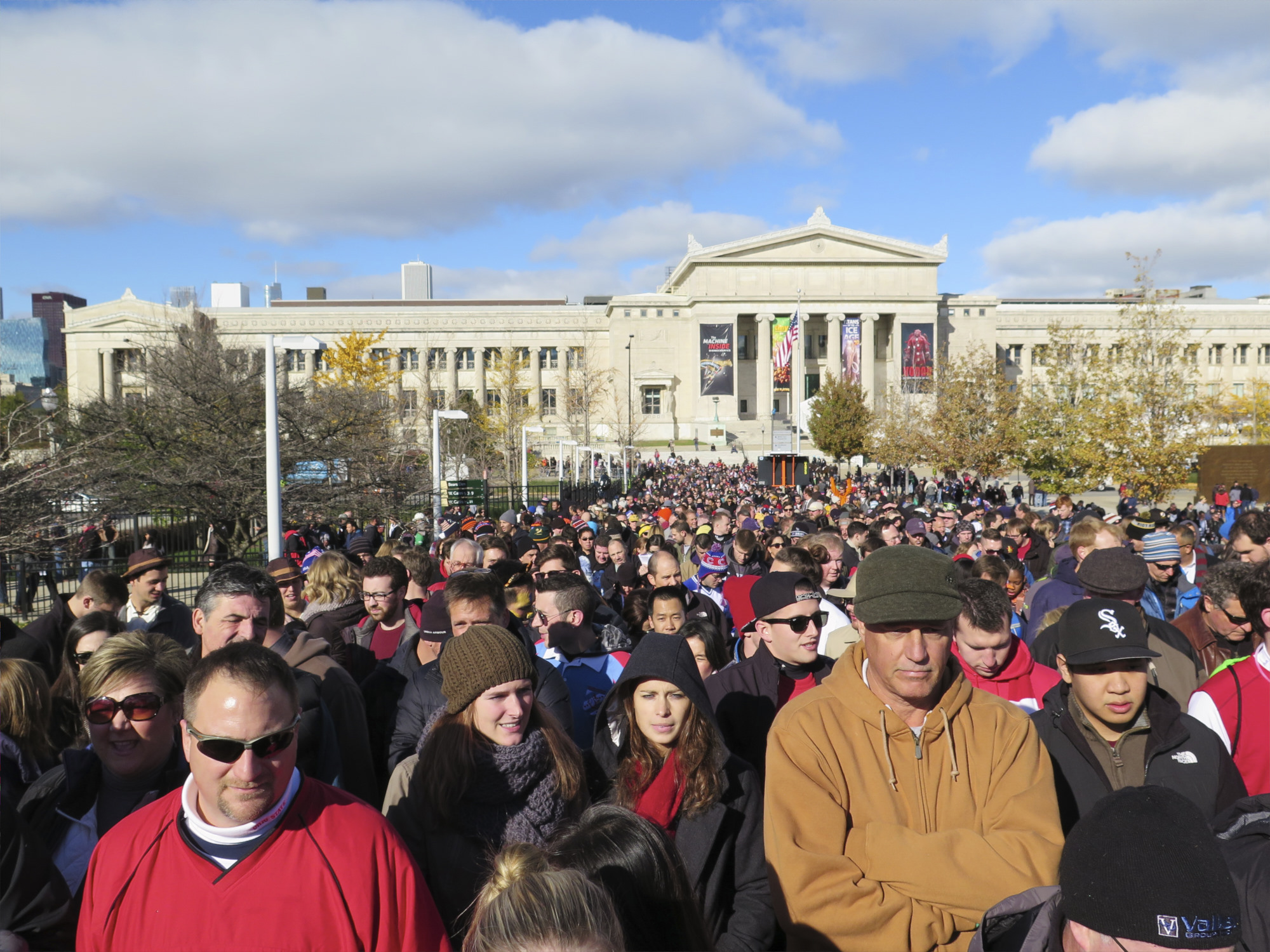 Fans stream into Soldier Field