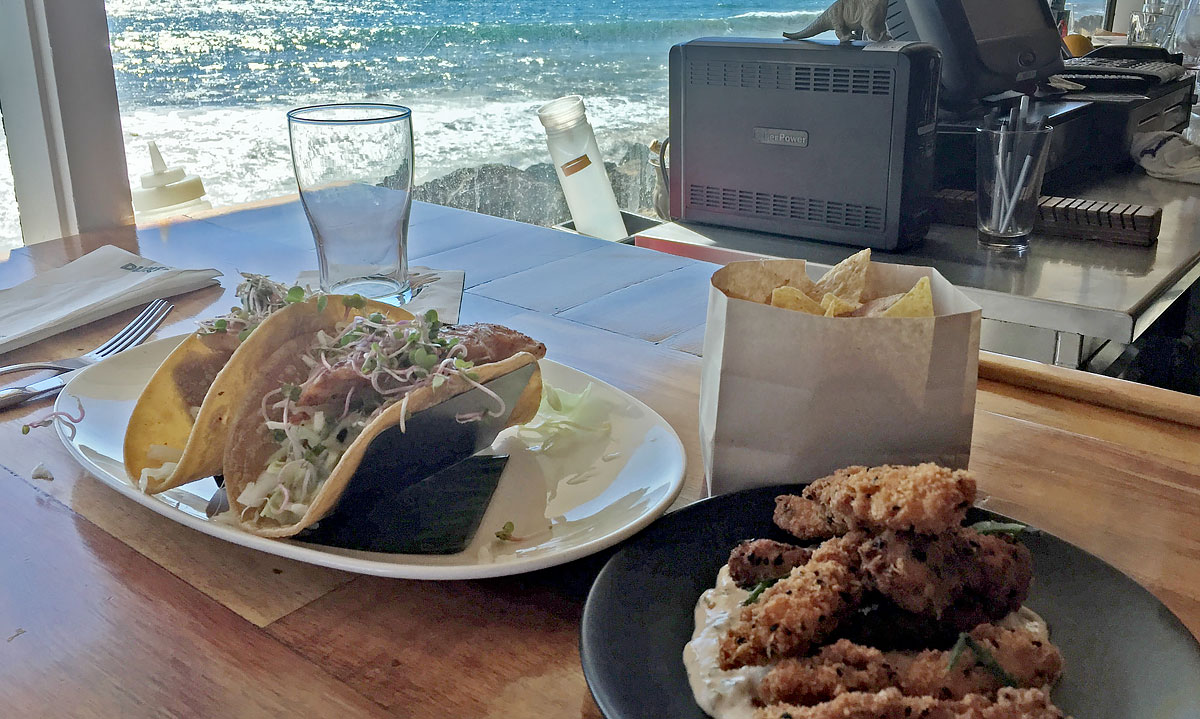 Calamari & Fish Taco’s at Duke’s Malibu