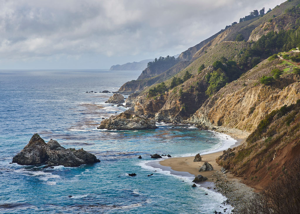 Stunning coastal views along the Big Sur highway